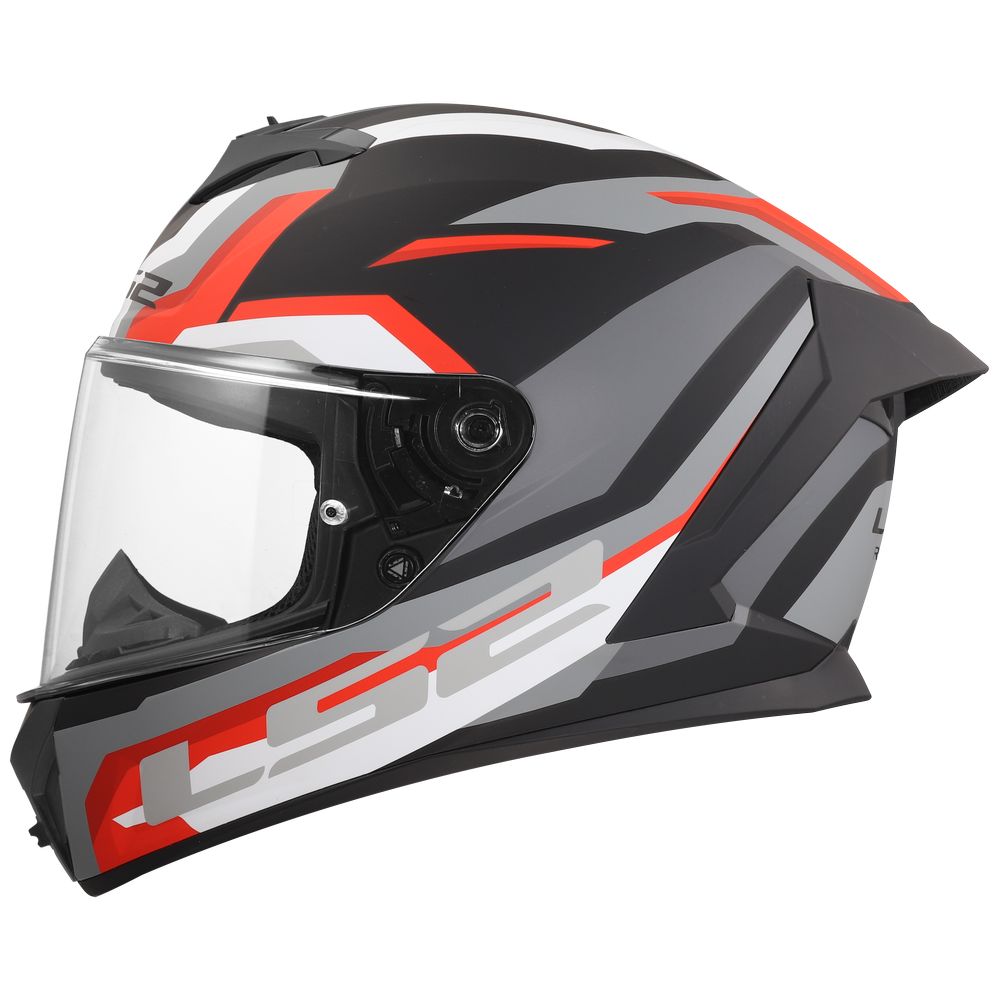 ŠALMAS LS2 FF820 RAPID III HYPER – BALTA / MĖLYNA / RAUDONA SPALVA