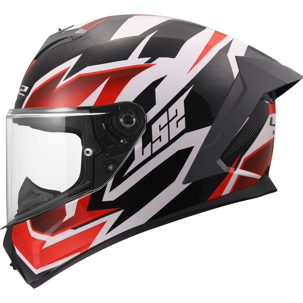 ŠALMAS LS2 FF820 RAPID III XTREM – BALTA / JUODA / RAUDONA SPALVA