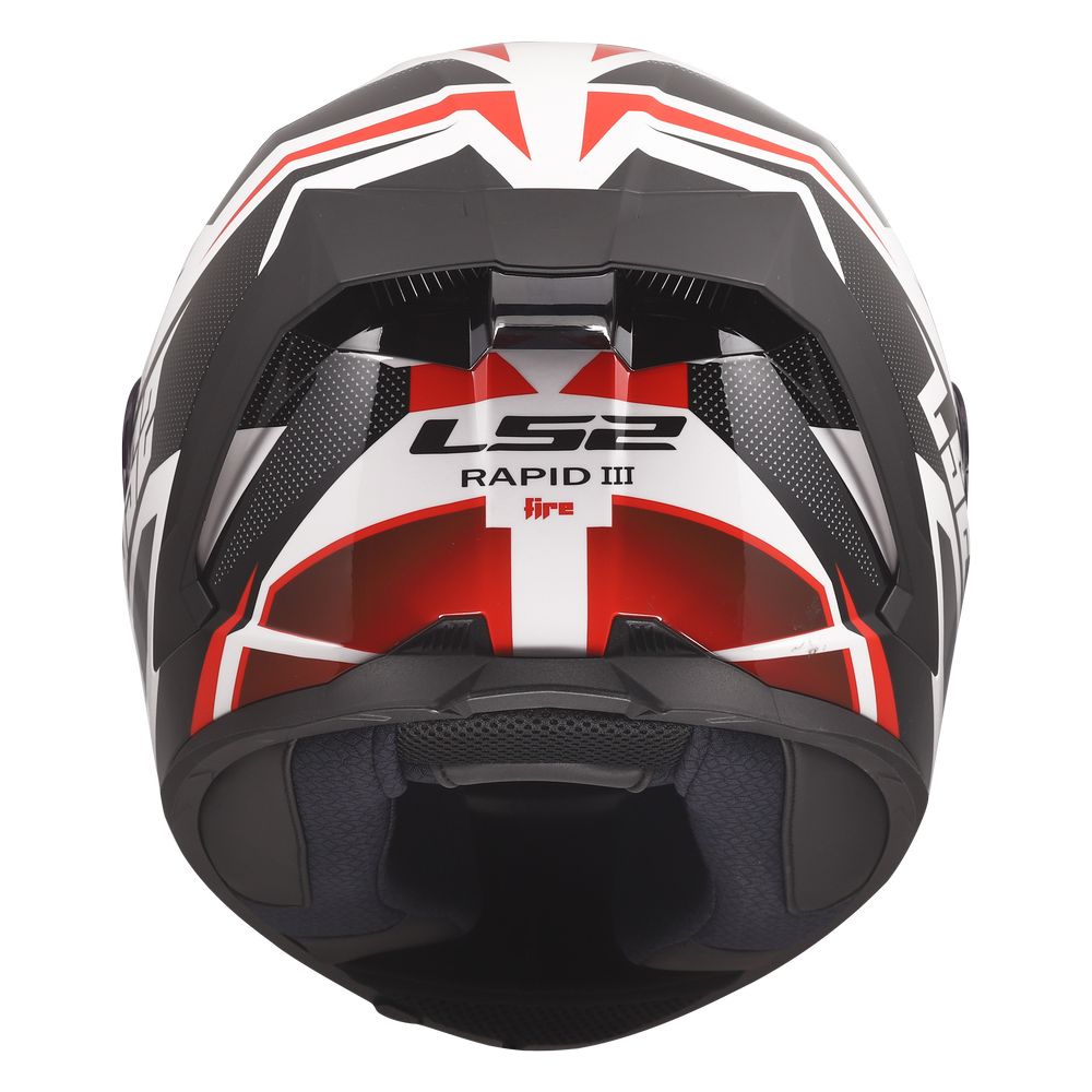 ŠALMAS LS2 FF820 RAPID III XTREM – BALTA / JUODA / RAUDONA SPALVA