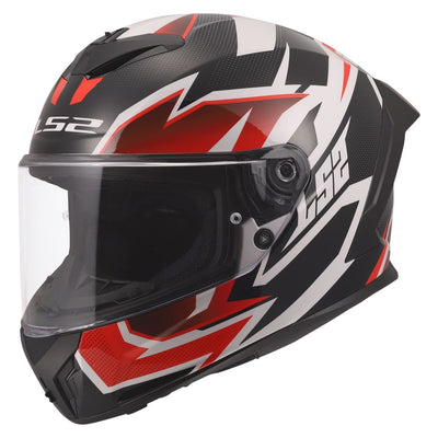 ŠALMAS LS2 FF820 RAPID III XTREM – BALTA / JUODA / RAUDONA SPALVA
