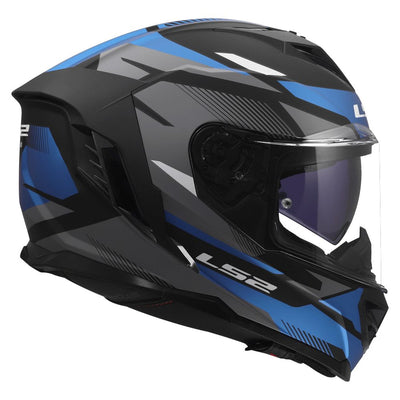 ŠALMAS LS2 FF818 STORM III KOMAI – JUODA / MĖLYNA SPALVA