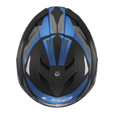 ŠALMAS LS2 FF818 STORM III KOMAI – JUODA / MĖLYNA SPALVA