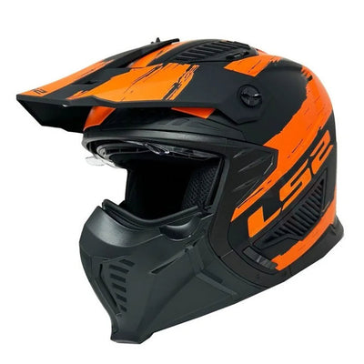 ŠALMAS LS2 OF606 DRIFTER MUD – MATINIS JUODAS / ORANŽINIS
