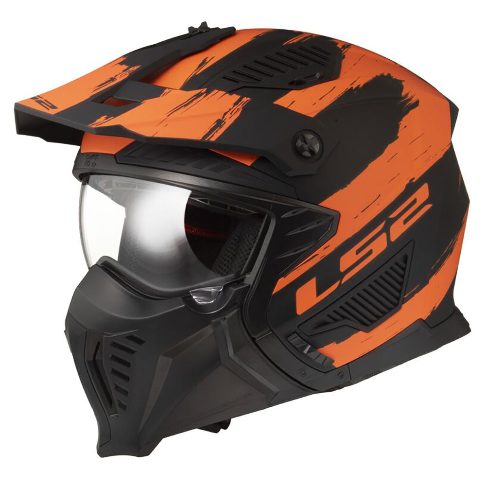 ŠALMAS LS2 OF606 DRIFTER MUD – MATINIS JUODAS / ORANŽINIS