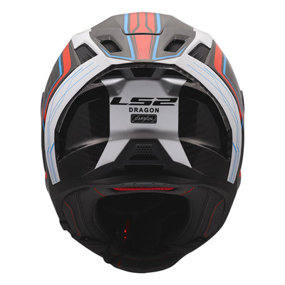 ŠALMAS LS2 FF807 DRAGON SUBIC – BALTA / MĖLYNA / RAUDONA