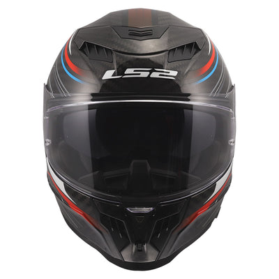 ŠALMAS LS2 FF807 DRAGON SUBIC – BALTA / MĖLYNA / RAUDONA