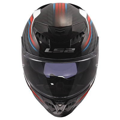 ŠALMAS LS2 FF807 DRAGON SUBIC – BALTA / MĖLYNA / RAUDONA