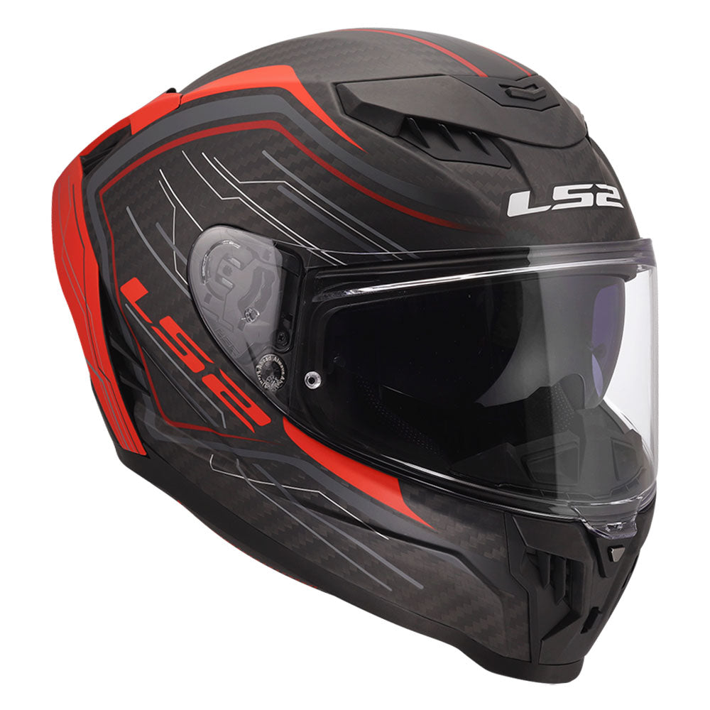 ŠALMAS LS2 FF807 DRAGON SUBIC – RAUDONAS