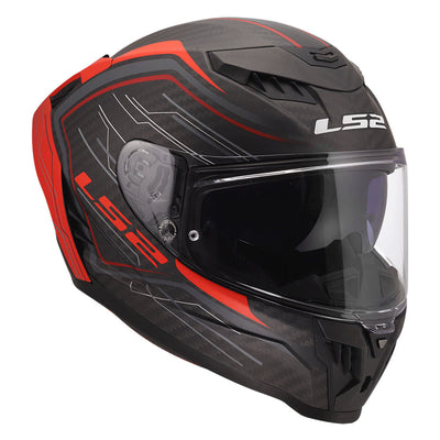 ŠALMAS LS2 FF807 DRAGON SUBIC – RAUDONAS
