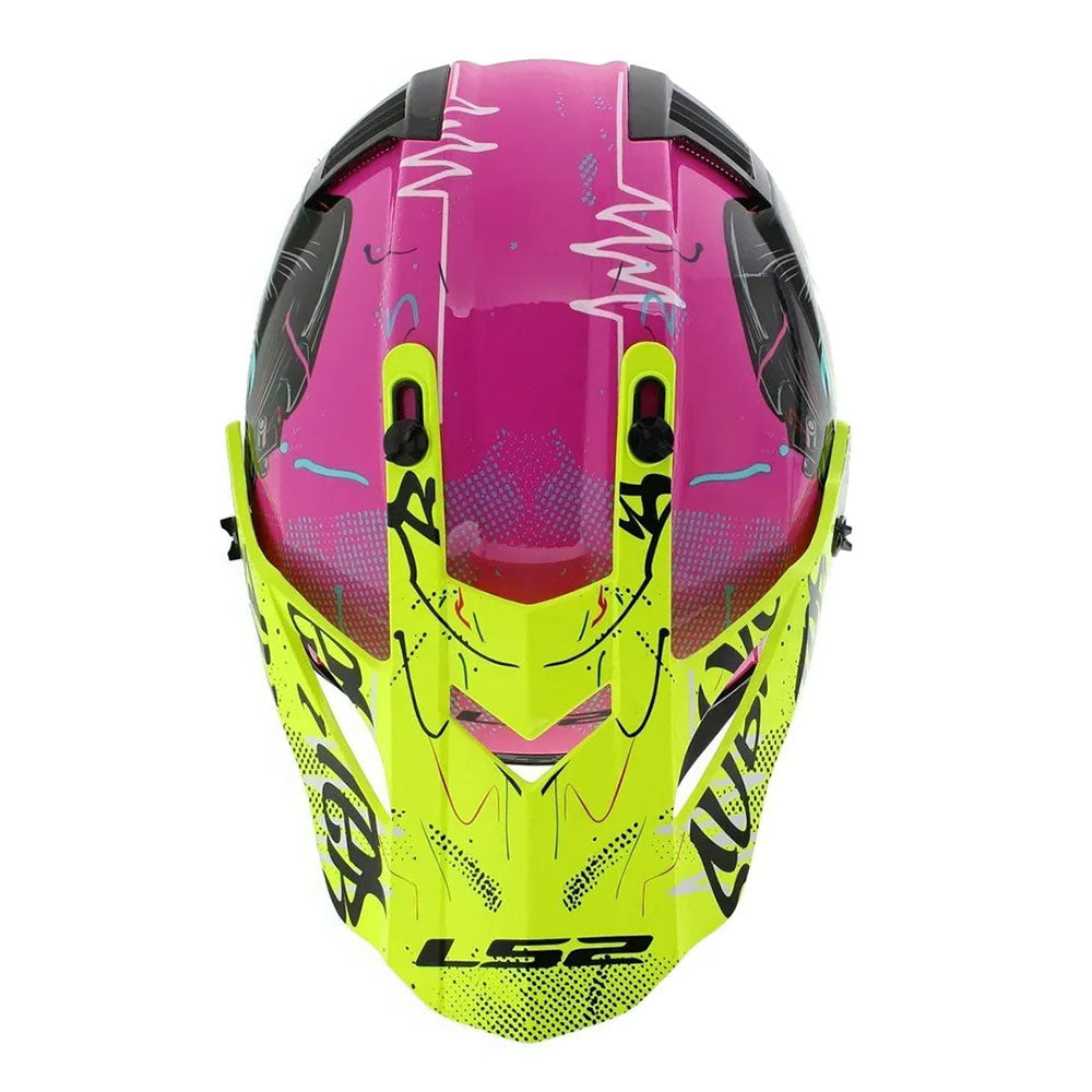 ŠALMAS LS2 MX437 FAST II MINI GORILLA – VIOLETINIS