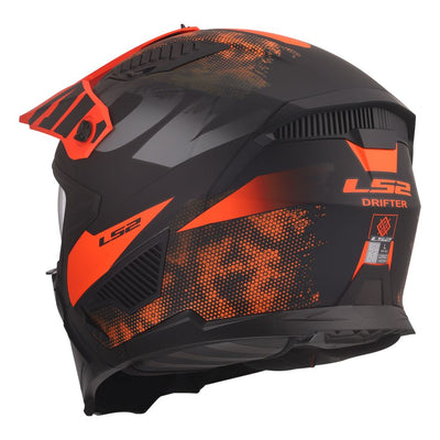 ŠALMAS LS2 OF606 DRIFTER GAS – PILKAS / ORANŽINIS