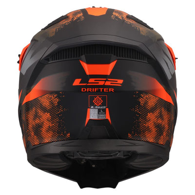 ŠALMAS LS2 OF606 DRIFTER GAS – PILKAS / ORANŽINIS