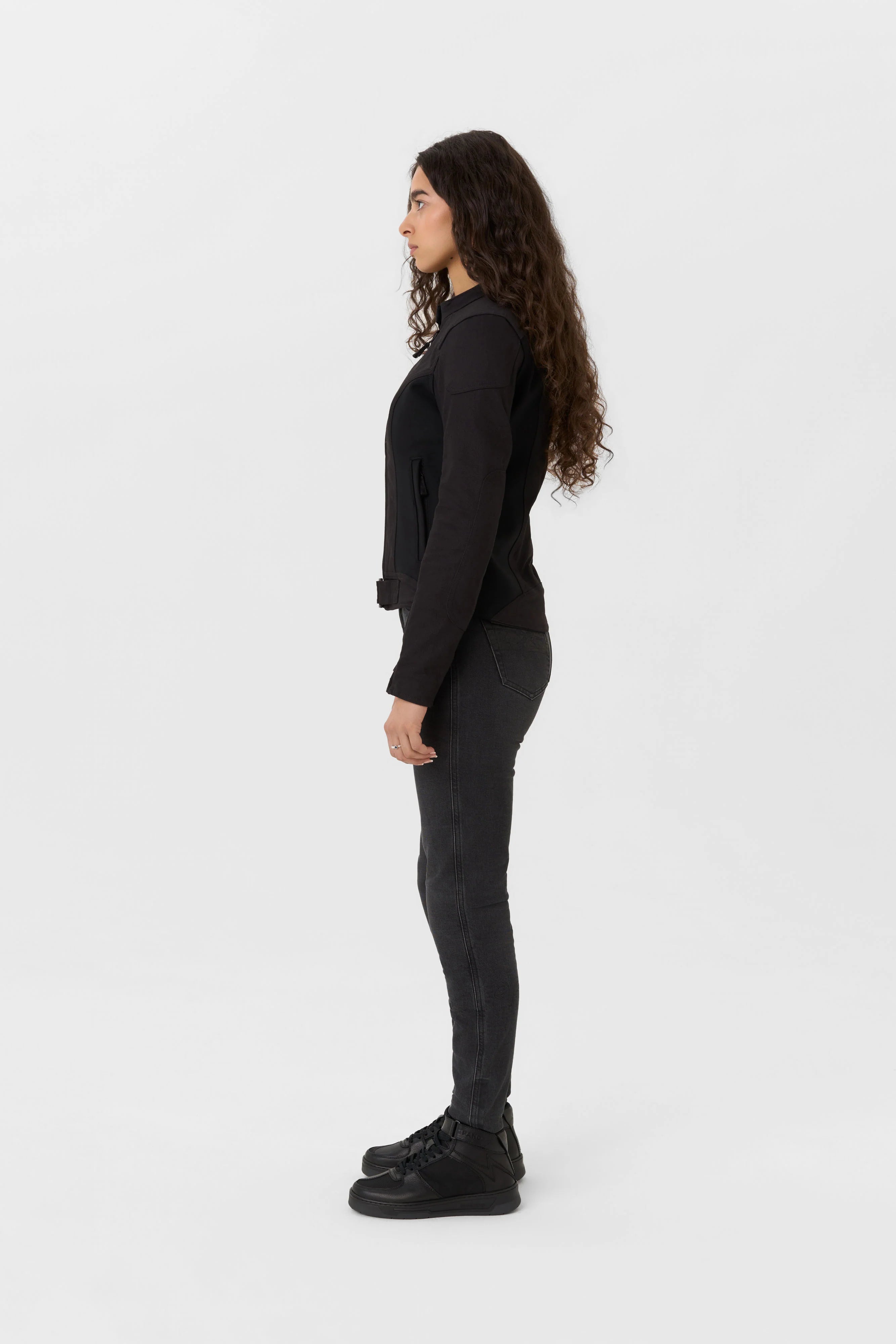 Vasarinė striukė PANDO MOTO LUNA BLACK AAA MOTERIMS – nuotrauka 10