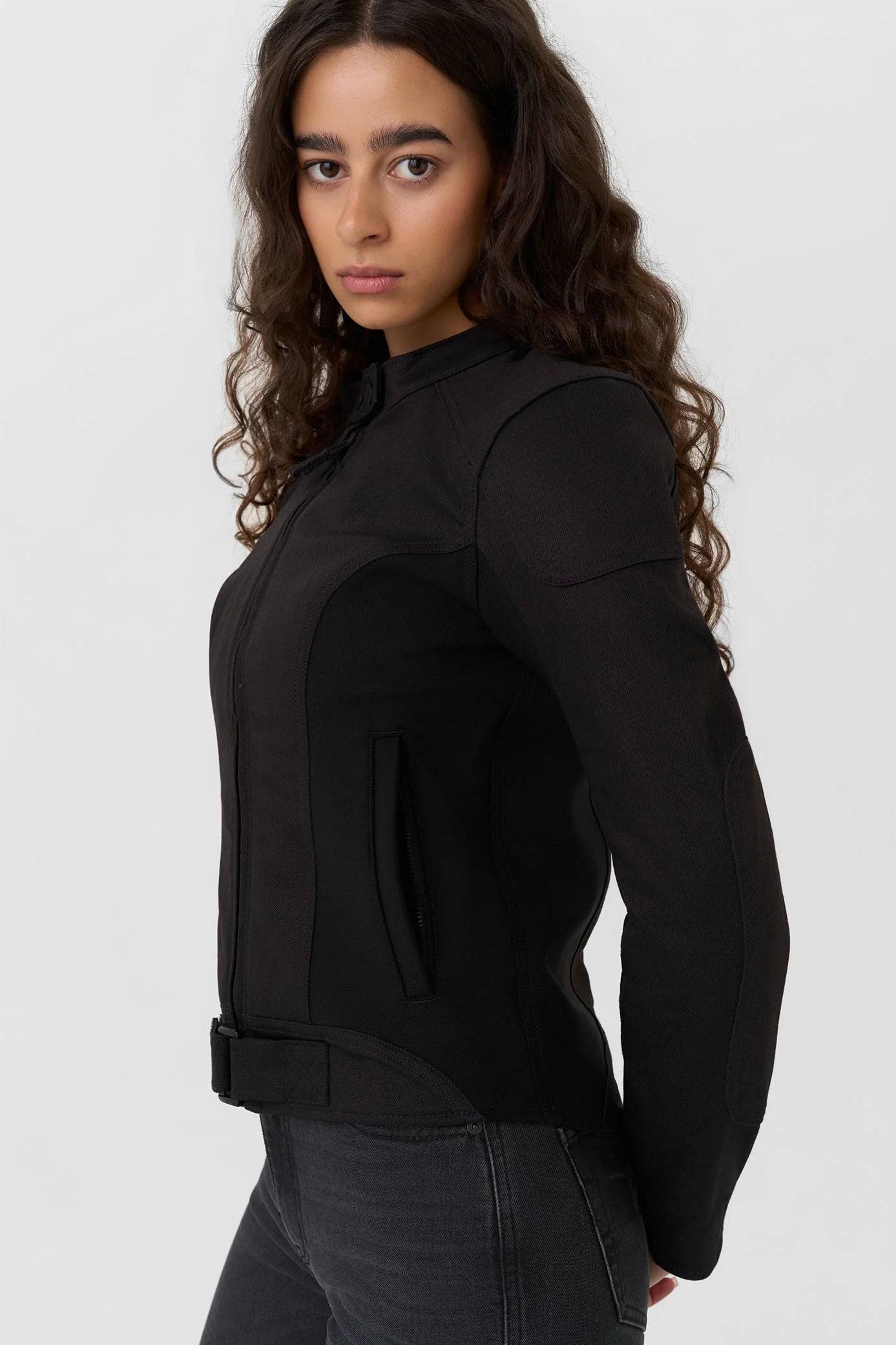 Vasarinė striukė PANDO MOTO LUNA BLACK AAA MOTERIMS – nuotrauka 13