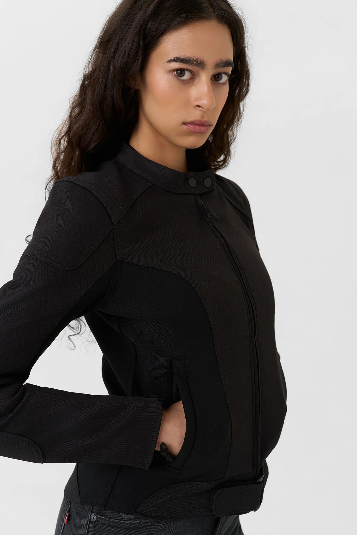 Vasarinė striukė PANDO MOTO LUNA BLACK AAA MOTERIMS – nuotrauka 16