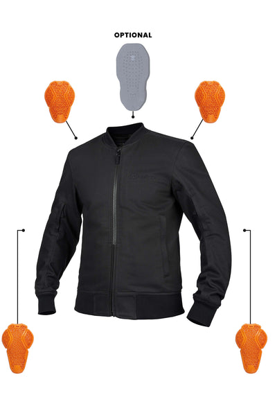 Vasarinė striukė PANDO MOTO VENTURA BLACK AA VYRAMS – nuotrauka 8