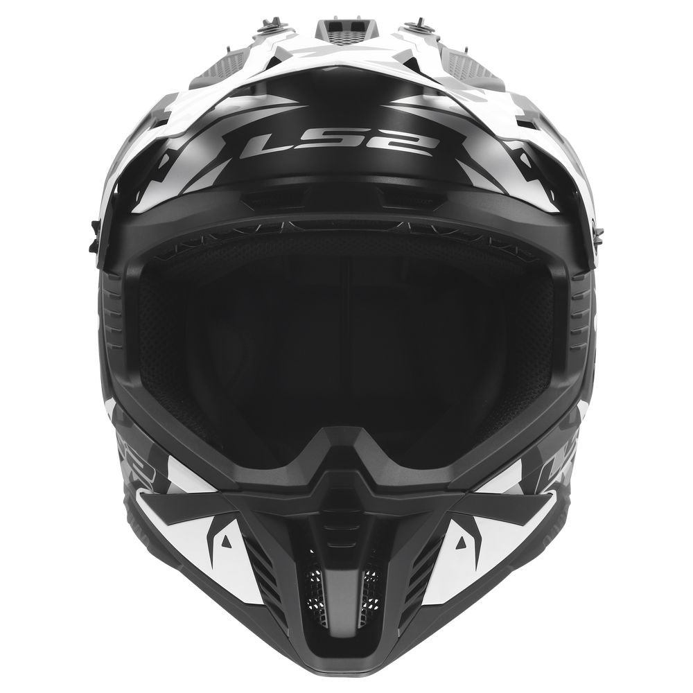 Šalmas LS2 FAST II GROTESK juoda-pilka – nuotrauka 2