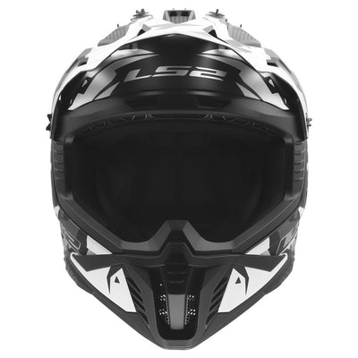 Šalmas LS2 FAST II GROTESK juoda-pilka – nuotrauka 2