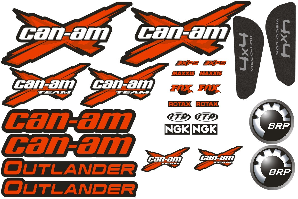 Can-am outlander lipdukų RINKINYS RAUDONA SPALVA