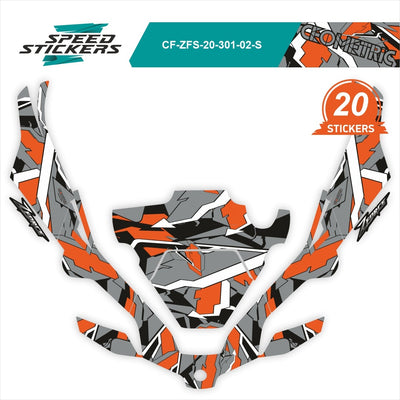 CFMOTO ZFORCE SPORT LIPDUKAI geometric GREY ORANGE – nuotrauka 2
