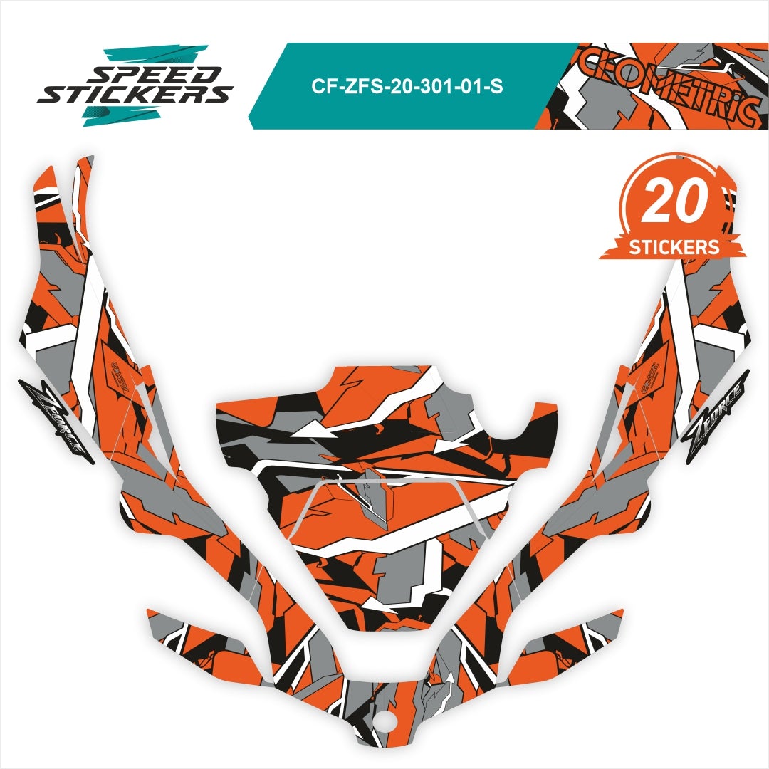CFMOTO ZFORCE SPORT LIPDUKAI geometric ORANGE – nuotrauka 2