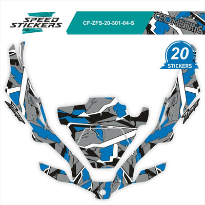 CFMOTO ZFORCE SPORT LIPDUKAI geometric BLUE WHITE – nuotrauka 2