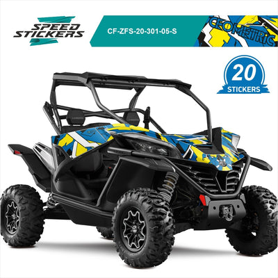 CFMOTO ZFORCE SPORT LIPDUKAI geometric YELLOW BLUE