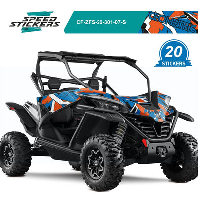 CFMOTO ZFORCE SPORT LIPDUKAI geometric BLUE ORANGE