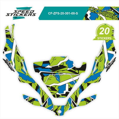 CFMOTO ZFORCE SPORT LIPDUKAI geometric GREEN BLUE – nuotrauka 2