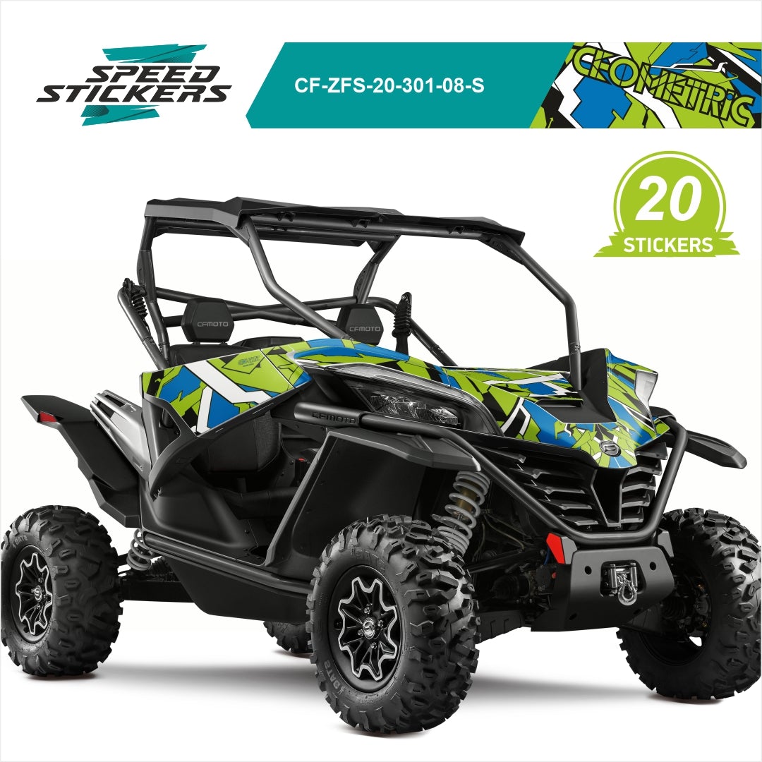 CFMOTO ZFORCE SPORT LIPDUKAI geometric GREEN BLUE