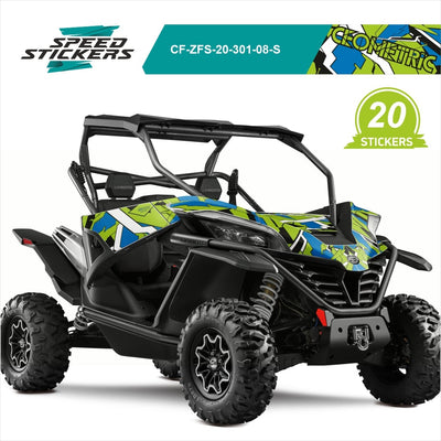 CFMOTO ZFORCE SPORT LIPDUKAI geometric GREEN BLUE