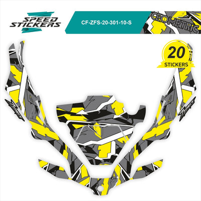 CFMOTO ZFORCE SPORT LIPDUKAI geometric YELLOW GREY – nuotrauka 2
