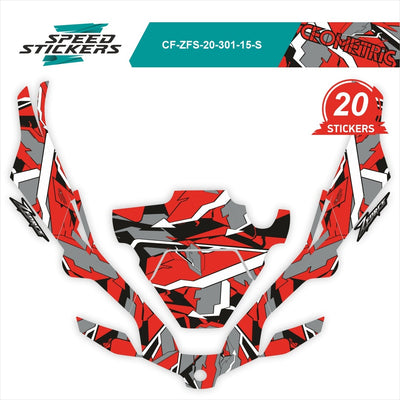 CFMOTO ZFORCE SPORT LIPDUKAI geometric RED – nuotrauka 2