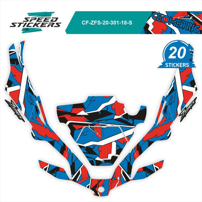 CFMOTO ZFORCE SPORT LIPDUKAI geometric BLUE RED – nuotrauka 2