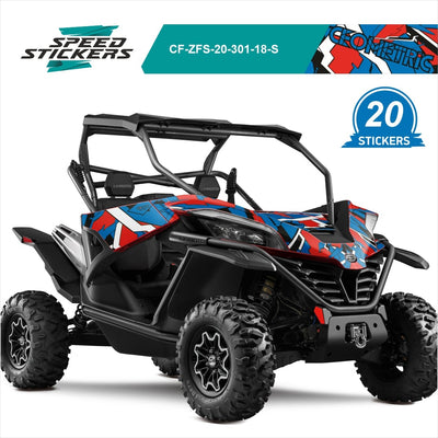 CFMOTO ZFORCE SPORT LIPDUKAI geometric BLUE RED