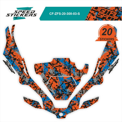 CFMOTO ZFORCE SPORT LIPDUKAI DIGITAL SPOT ORANGE BLUE – nuotrauka 2