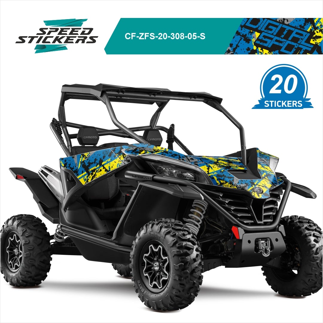 CFMOTO ZFORCE SPORT LIPDUKAI DIGITAL SPOT YELLOW BLUE
