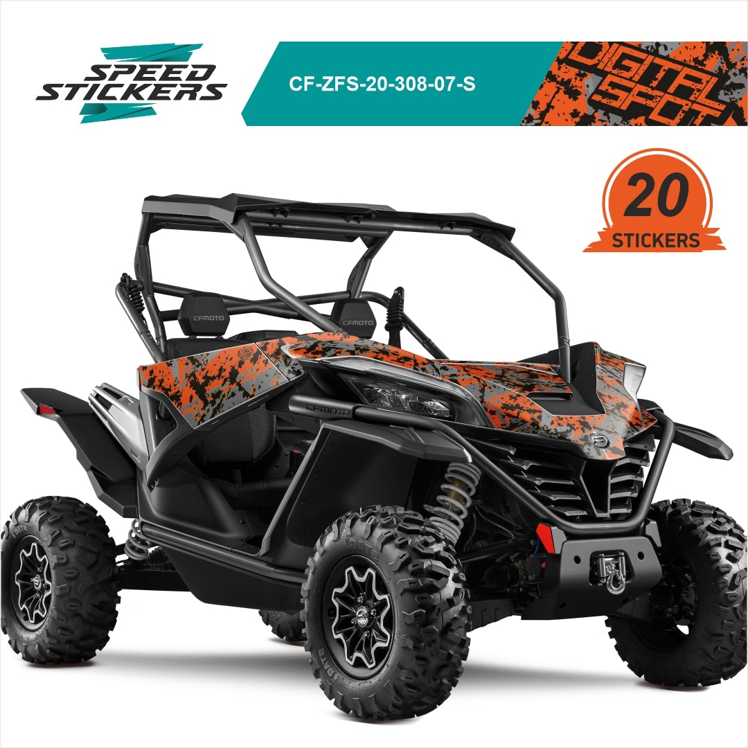 CFMOTO ZFORCE SPORT LIPDUKAI DIGITAL SPOT ORANGE BLACK