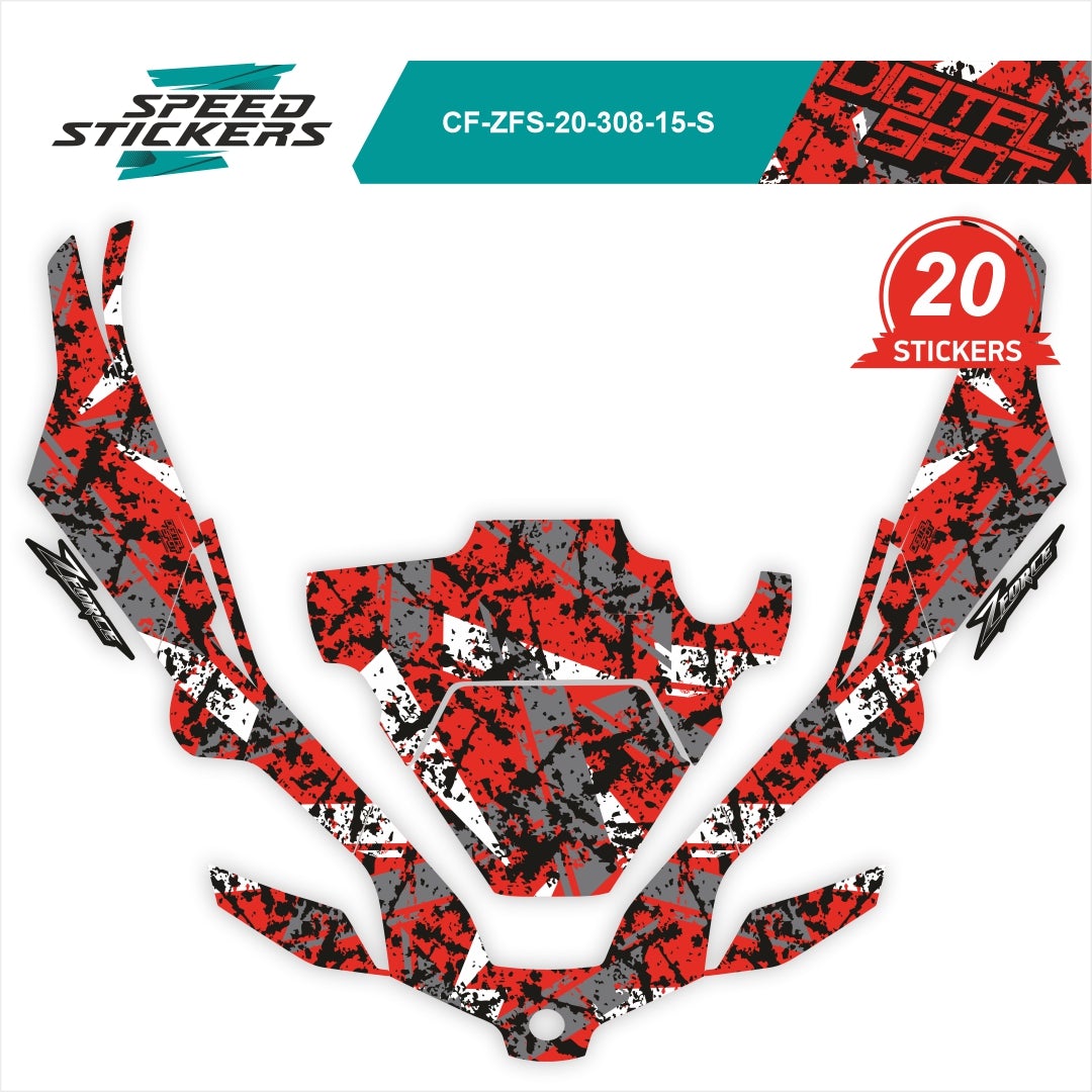 CFMOTO ZFORCE SPORT LIPDUKAI DIGITAL SPOT RED – nuotrauka 2