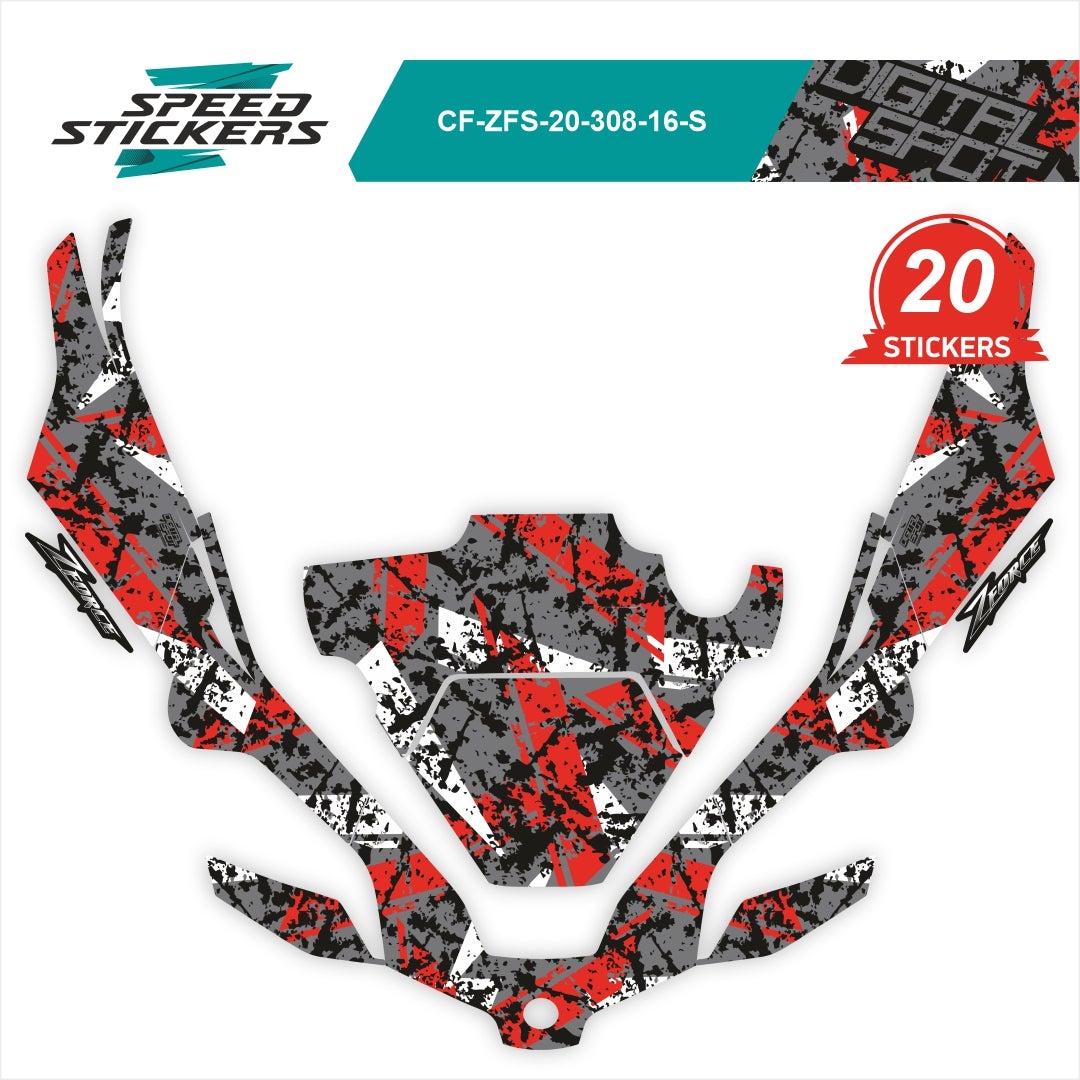 CFMOTO ZFORCE SPORT LIPDUKAI DIGITAL SPOT RED GREY – nuotrauka 2