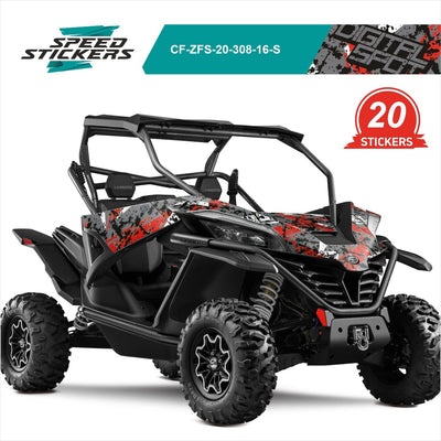 CFMOTO ZFORCE SPORT LIPDUKAI DIGITAL SPOT RED GREY