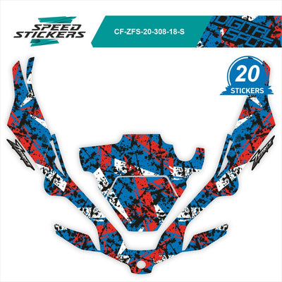 CFMOTO ZFORCE SPORT LIPDUKAI DIGITAL SPOT BLUE RED – nuotrauka 2