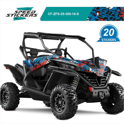 CFMOTO ZFORCE SPORT LIPDUKAI DIGITAL SPOT BLUE RED