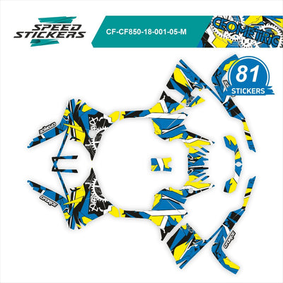 CFMOTO CFORCE LIPDUKAI geometric blue/yellow/black – nuotrauka 2