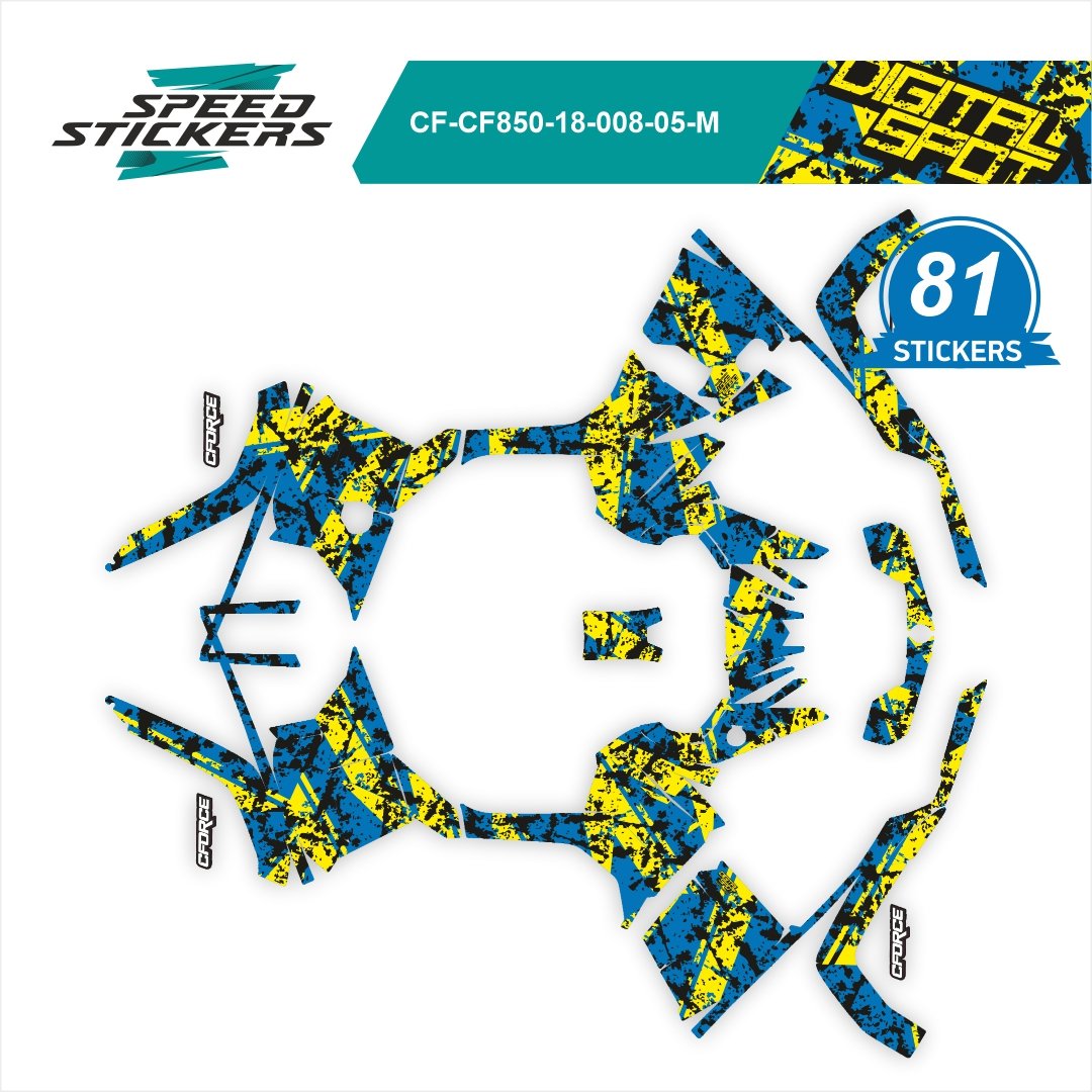 CFMOTO CFORCE LIPDUKAI DIGITAL SPOT blue/yellow/black – nuotrauka 2