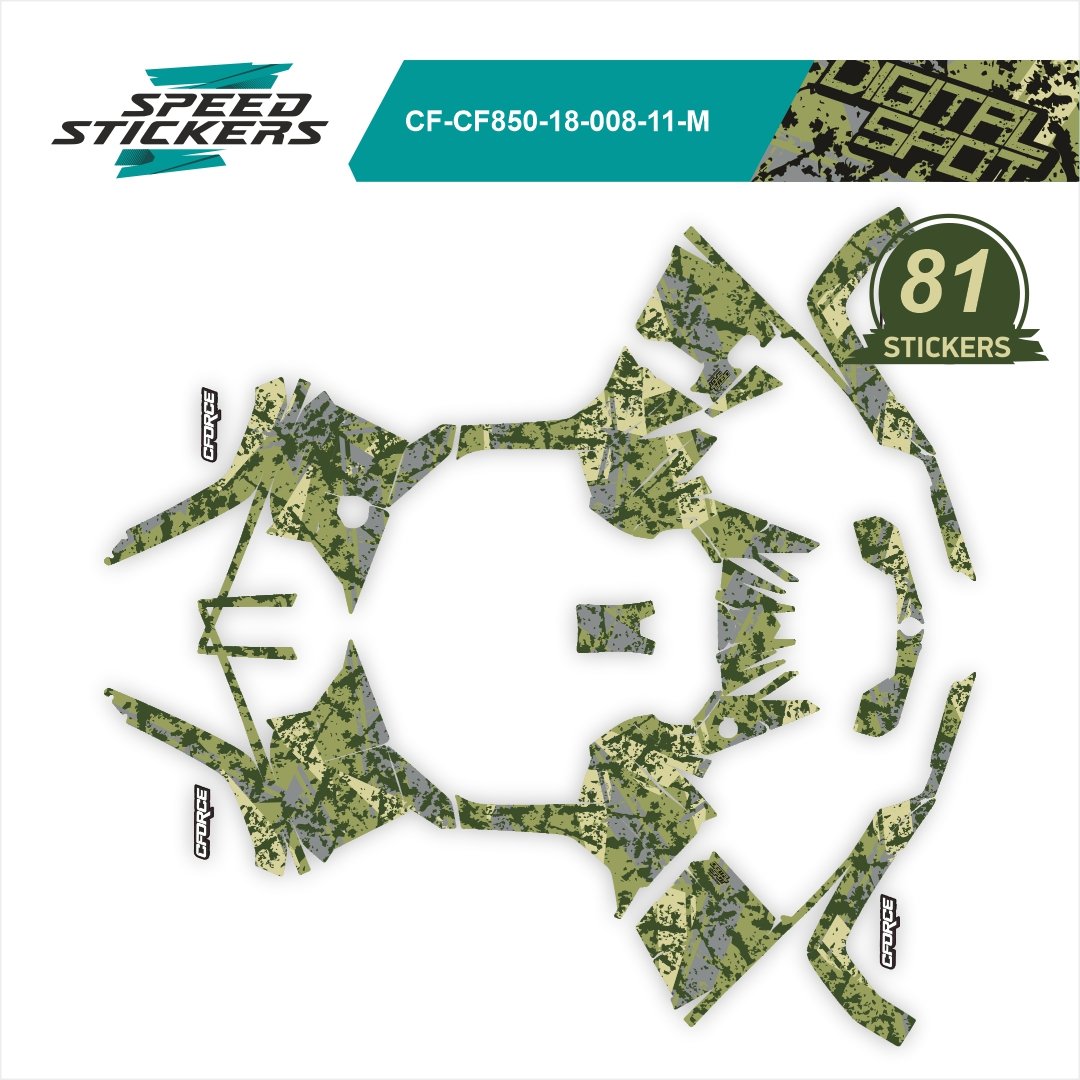 CFMOTO CFORCE LIPDUKAI DIGITAL SPOT LIGHT green/grey – nuotrauka 2