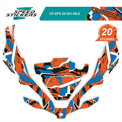 CFMOTO ZFORCE SPORT LIPDUKAI geometric ORANGE BLUE – nuotrauka 2