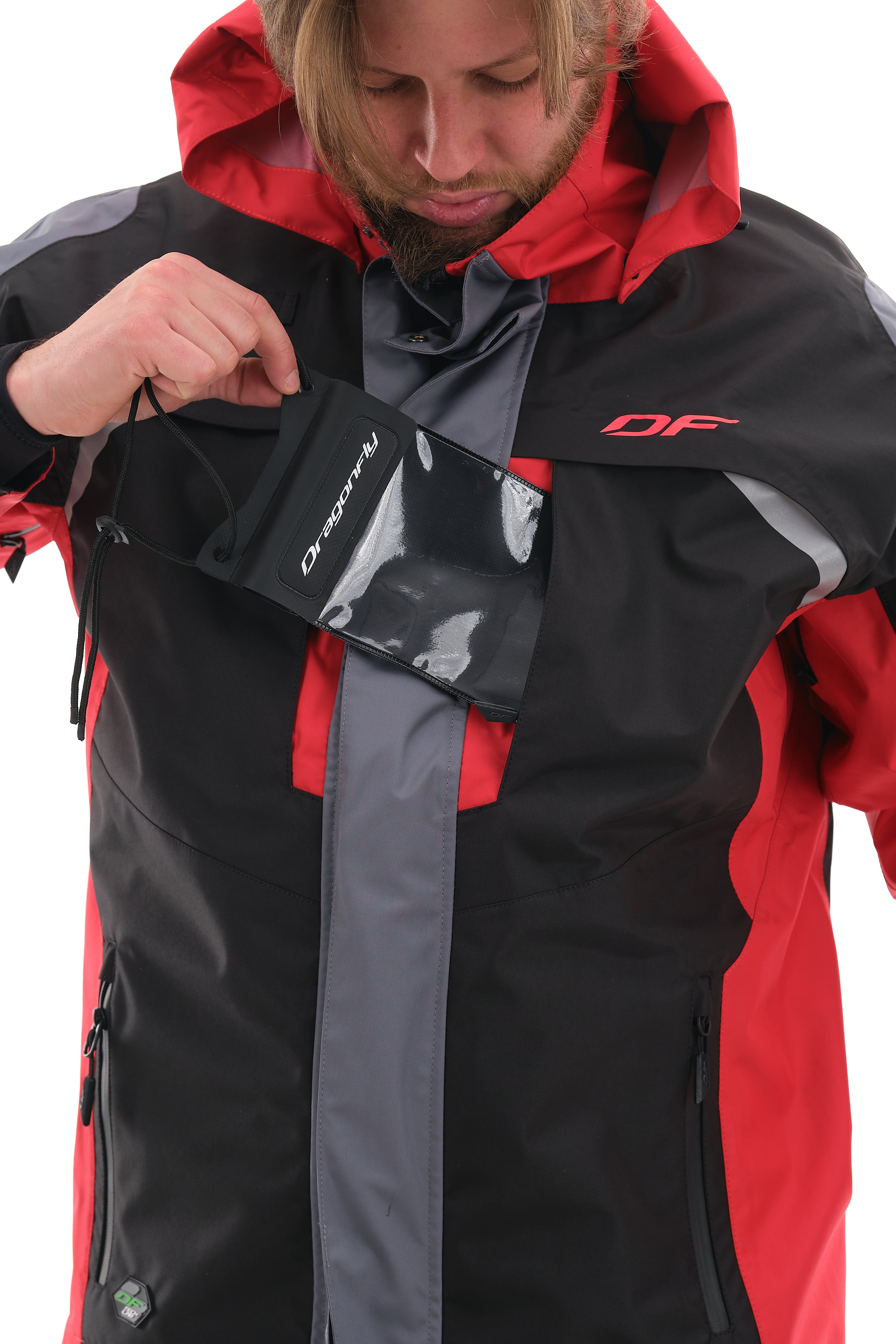 Striukė dragonfly QUAD PRO juoda/ RAUDONA UNISEX – nuotrauka 7