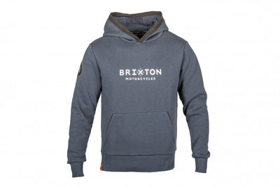 Džemperis BRIXTON SU kapišonu SKULL timberwolf PILKAS