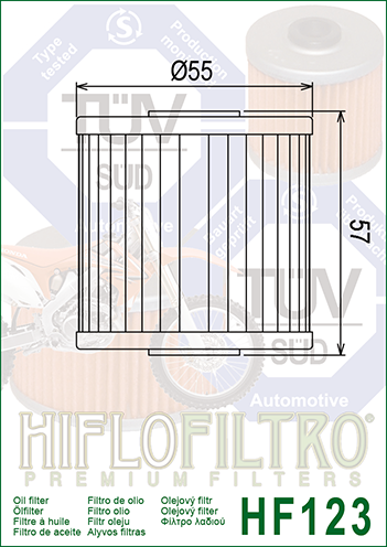 Alyvos-tepalų FILTRAS HIFLO HF123 KAWASAKI – nuotrauka 2